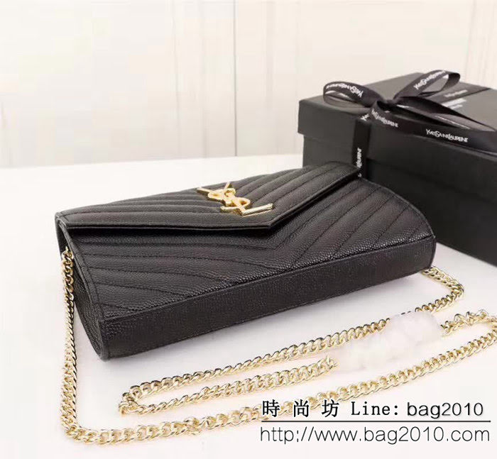 YSL聖羅蘭 爆款 魚子醬牛皮鏈條小包 可當手包用 26801 YAS1257